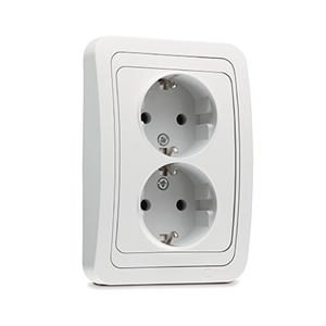 Double Schuko Socket Outlet High