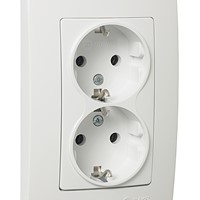 Double Schuko Socket Outlet High