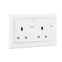 Double Socket Outlet Switched 2P