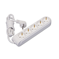 5 Gang Multiple Earthed Socket with Cable 3m.  (1.5)