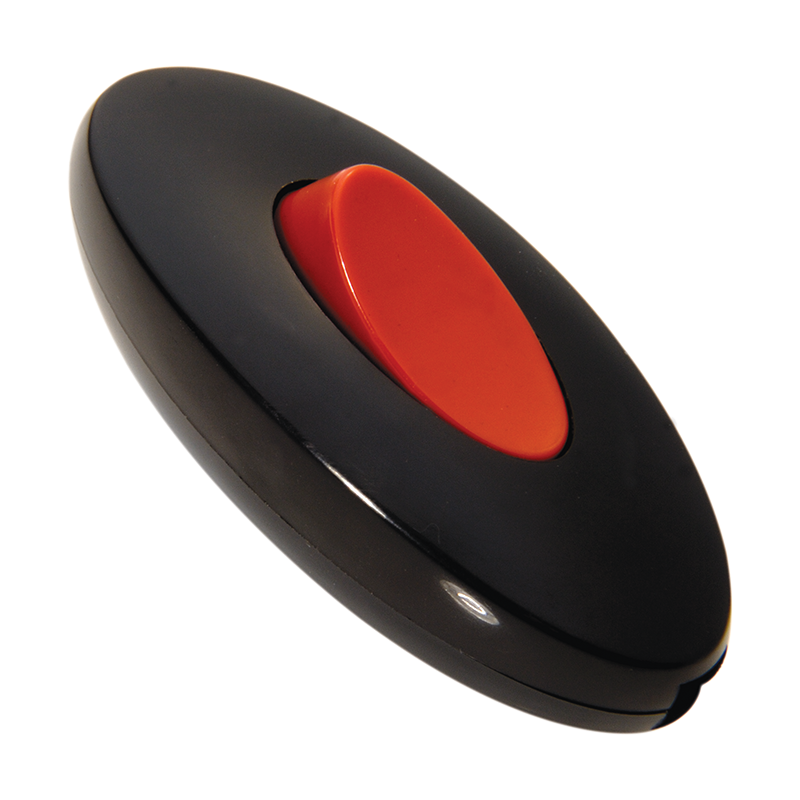 Выключатель для бра черный с красной кнопкой