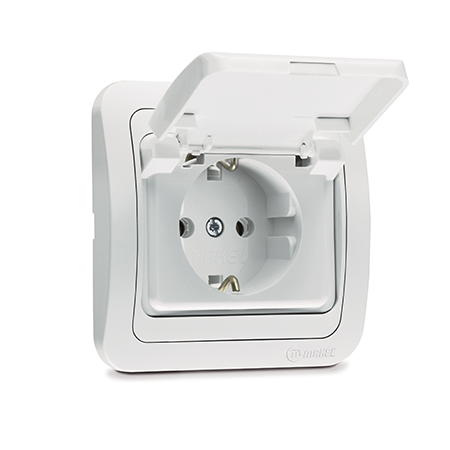 Schuko Socket Outlet with Lid