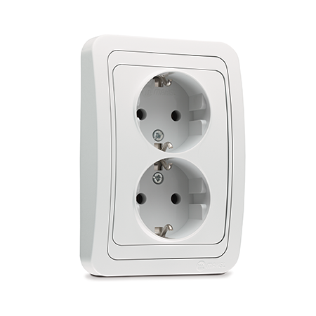 Double Schuko Socket Outlet High