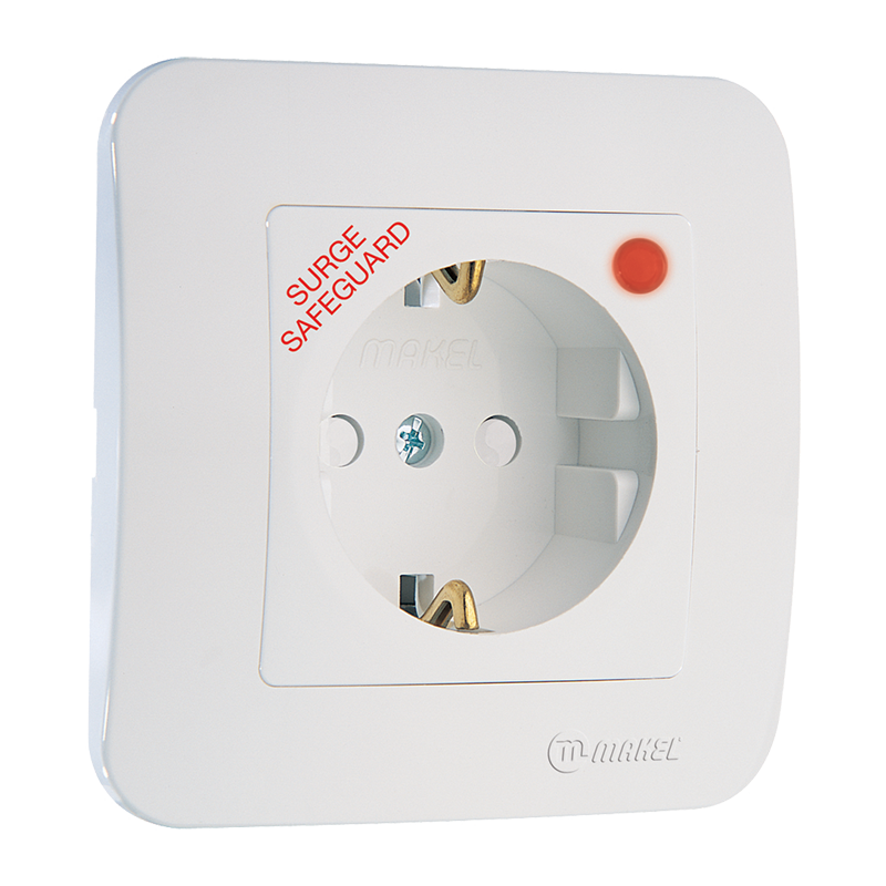 Surge-Protective Socket Outlet with Child Protection