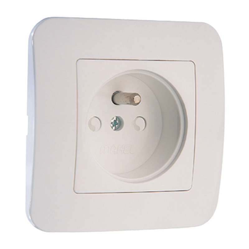 Socket Outlet with Earning Pin and Child Protected 