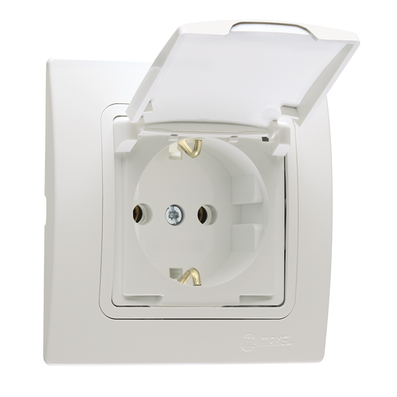 Schuko Socket Outlet with Lid