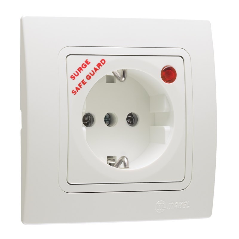 Surge-Protective Socket Outlet with Child Protection