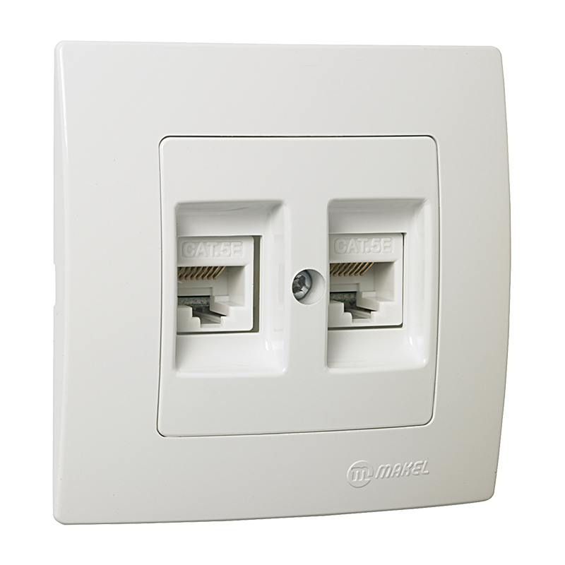 Double Data Socket Outlet (2xCat5)