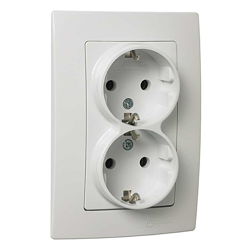 Double Schuko Socket Outlet High