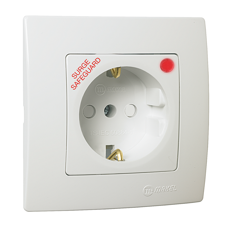 Surge-Protective Socket Outlet with Child Protection