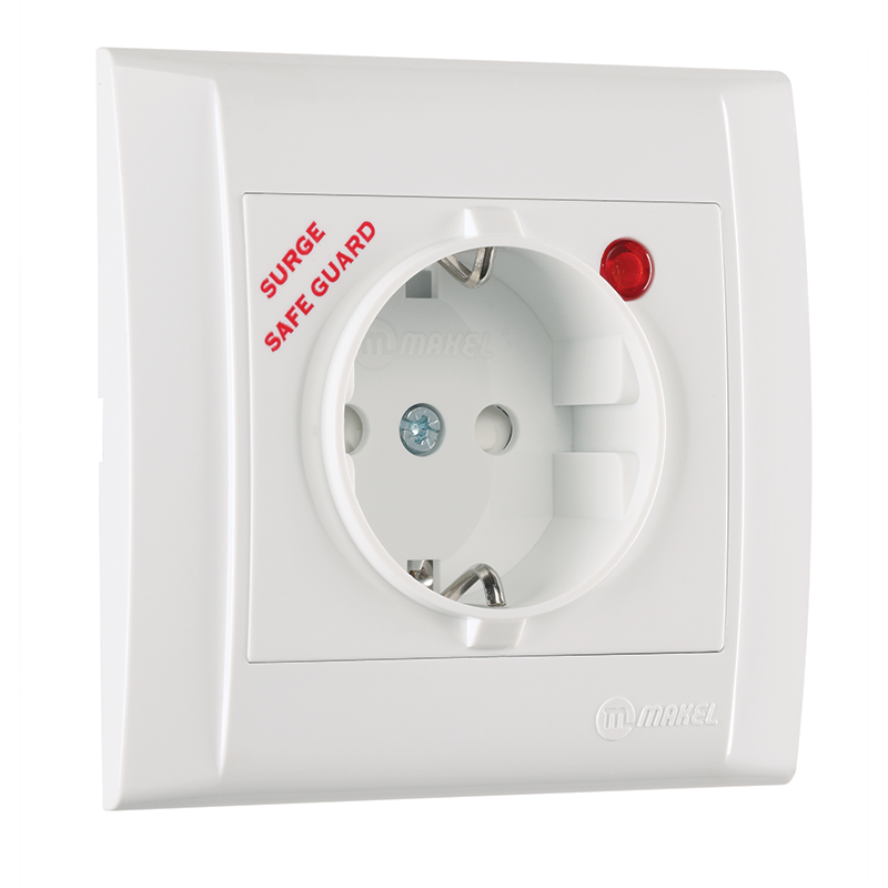 Surge-Protective Socket Outlet with Child Protection