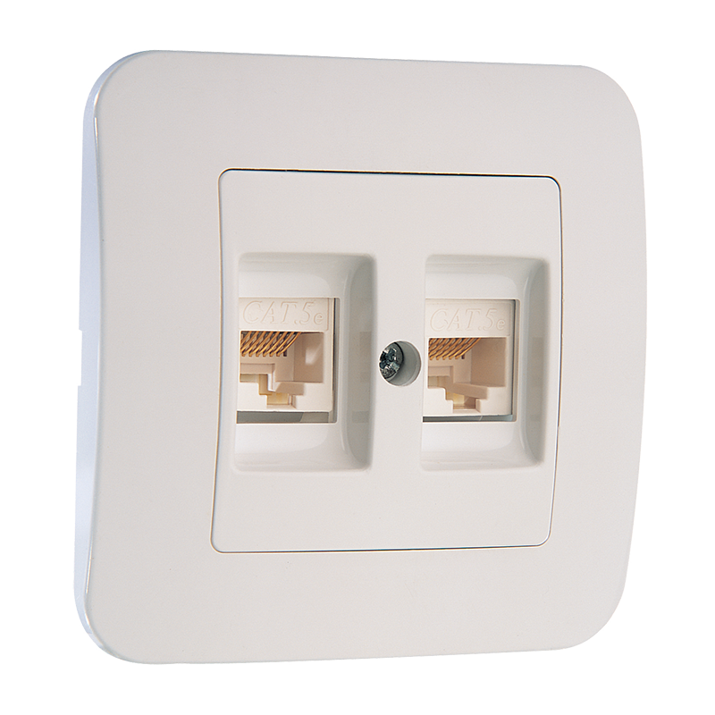 Double Data Socket Outlet (2xCat5)