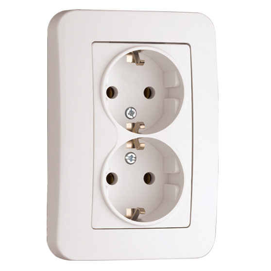 Double Schuko Socket Outlet High