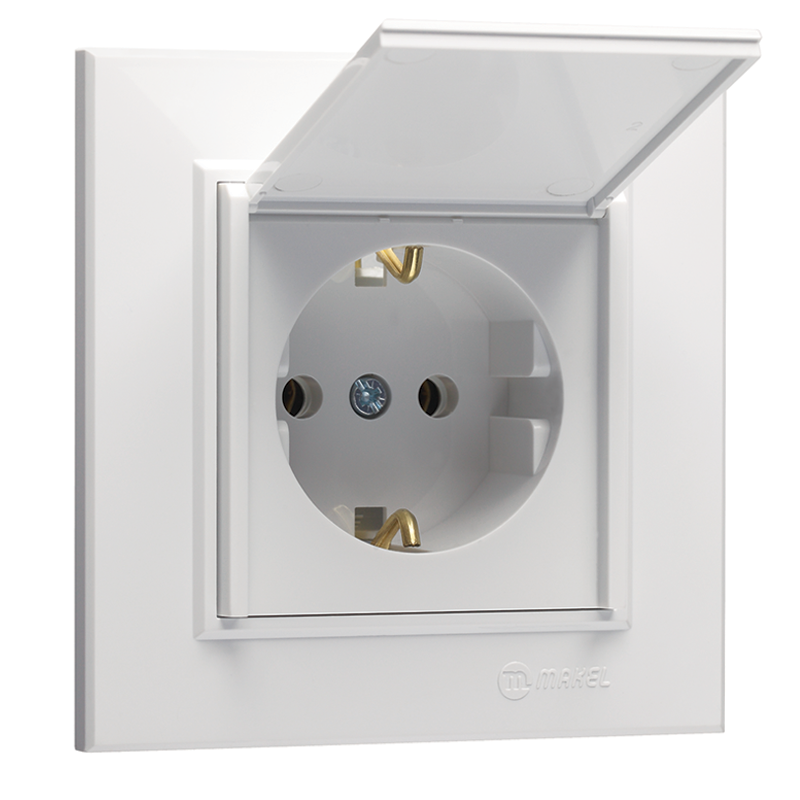 Schuko Socket Outlet with Lid