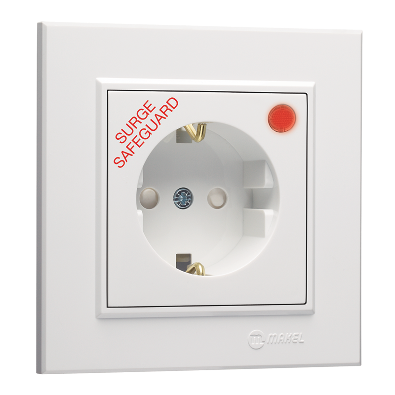 Surge-Protective Socket Outlet with Child Protection