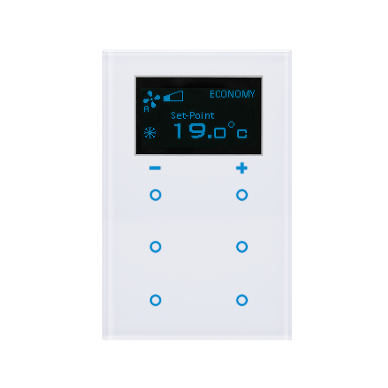 GTS Sense Touch Thermostat 6 Channel Switch, Square White
