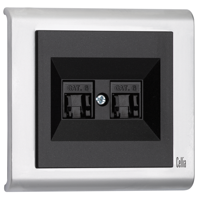 Double Data Socket-Outlet (2xCat6)