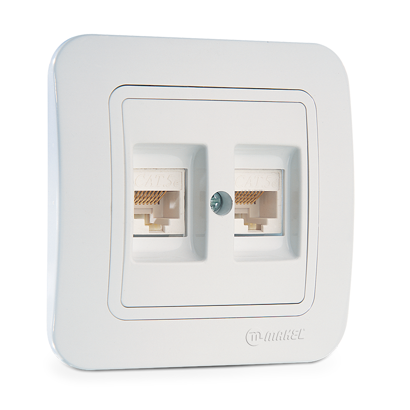 Double Data Socket Outlet (2xCat5)