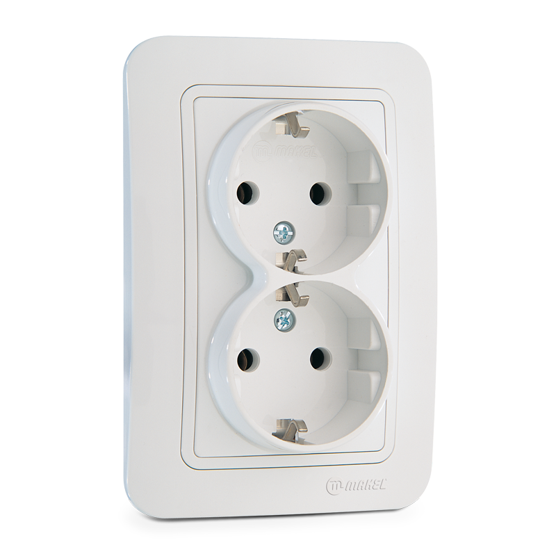 Double Schuko Socket Outlet High