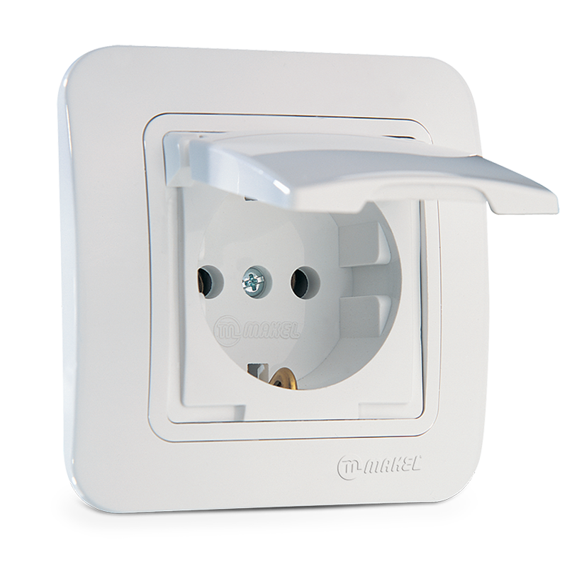 Schuko Socket Outlet with Lid