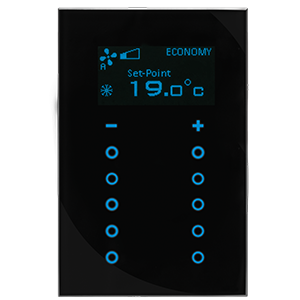 GTS Sense Touch Thermostat 10 channel Switch, Square Black