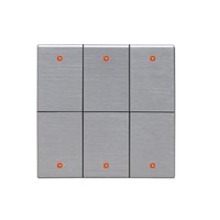 Metal Touch Switch, Silver - 6 Channel