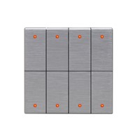 Metal Touch Switch, Silver - 8 Channel