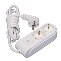 2 Gang Multiple Earthed Socket with Switch, without Cable