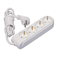 4 Gang Multiple Earthed Socket with Cable 2m. (1.5)