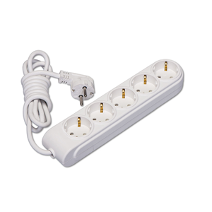 5 Gang Multiple Earthed Socket with Cable 2m. (1.5)