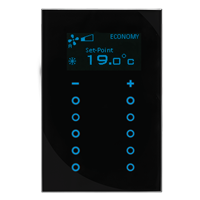 GTS Sense Touch Thermostat 10 channel Switch, Square Black