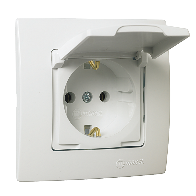 Schuko Socket Outlet with Lid